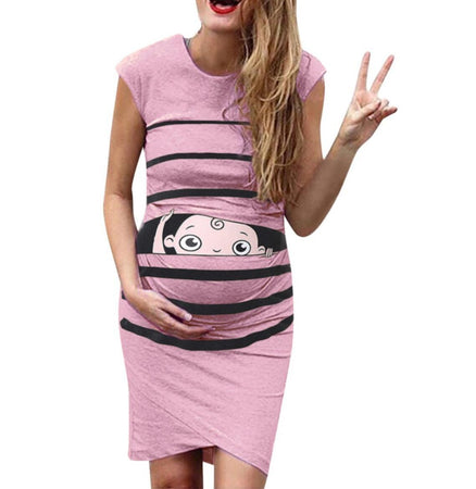 Robe de grossesse à imprimé original - Mon Petit Ange