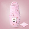 Sac de couchage rose avec petit cochon pour emmailloter bébé