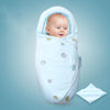 Sac de couchage bleu pour emmailloter bébé