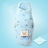 Sac de couchage bleu avec petit cochon pour emmailloter bébé