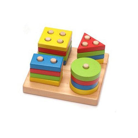 Bloc de construction éducatif en bois pour enfant