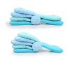 Coussin d'allaitement pour bébé bleu déplié et ajustable