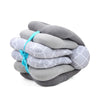 Coussin d'allaitement pour bébé gris emballé