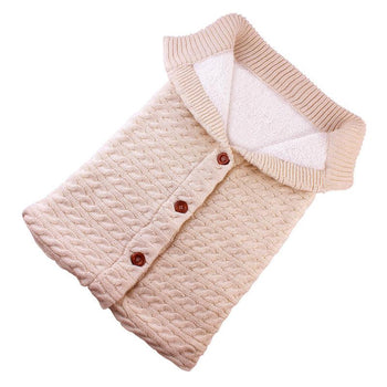 Gigoteuse en velour beige pour bébé