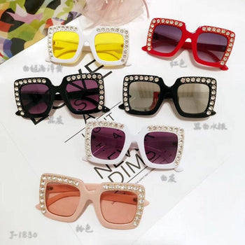 Lunettes de soleil surdimensionnées en diamant pour enfants - Mon Petit Ange