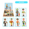 Jouet educatif puzzle en bois montessori style uniforme