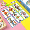 Puzzle en bois montessori avec différentes cartes