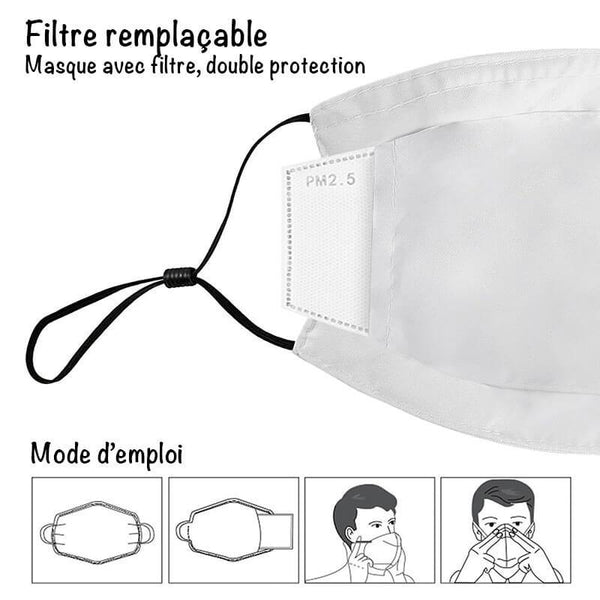 Masque de protection réutilisable pour enfant de plus de 2 ans - Mon Petit Ange
