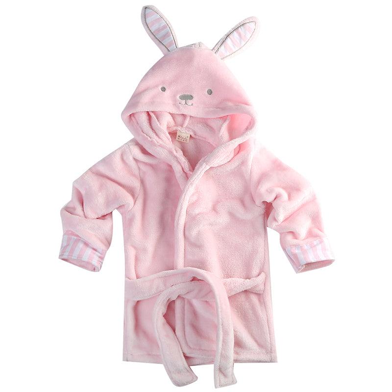Pyjama peignoir lapin rose en coton pour fille • Tous en Pyjama !