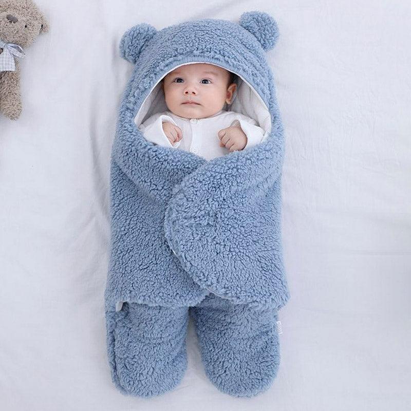 Sac de couchage coton molletonné bleu bébé – Mon Petit Ange