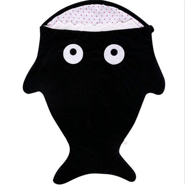 Sac de couchage en forme de requin de couleur noir pour endormir bébé