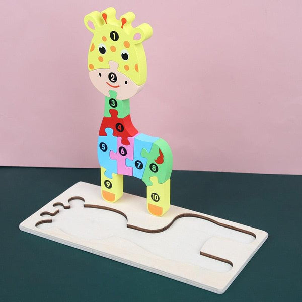 Puzzle Montessori en forme d'animaux - Mon Petit Ange