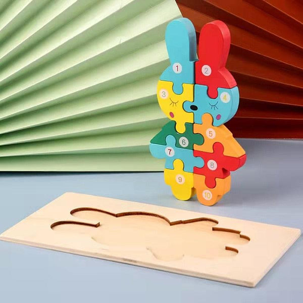 Puzzle Montessori en forme d'animaux - Mon Petit Ange