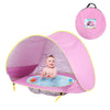 Tente de plage pliable rose pour bébé