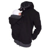 Veste maternité pour papa et maman noire avec bébé
