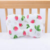 Coussin de protection anti tête plate pour bébé avec fraises en motifs