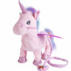 Licorne en peluche interactive rose