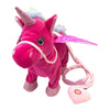 Licorne en peluche interactive rouge