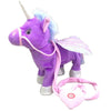 Licorne en peluche interactive violet