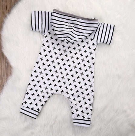 Pyjama à capuche à manches courtes style croisé - Mon Petit Ange