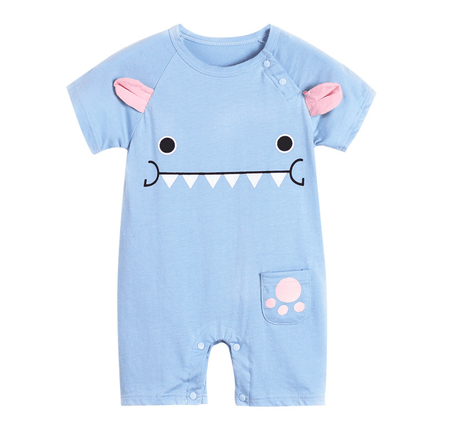 Grenouillère pour bébé bleue et rose - Mon Petit Ange