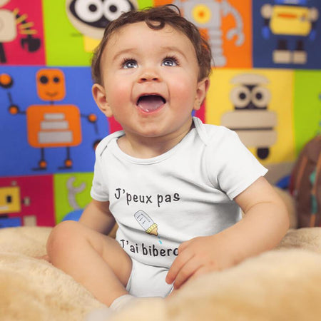 Body - J'peux pas j'ai biberon - 100% Coton Bio - Mon Petit Ange