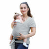 Echarpe de portage gris clair à nouage facile pour bébé