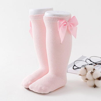 Paire de chaussette rose avec noeuds de papillon - Mon Petit Ange
