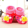 Paire de chaussette pour bébé avec fleurs cousue