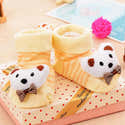 5 Paires Chaussettes Bébé Antidérapantes - Semelle Silicone - Coton Doux - Motif Ours - Taille 1-3 Ans - 9