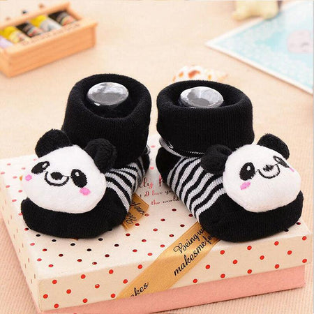 Paire de chaussette panda cousu pour bébé