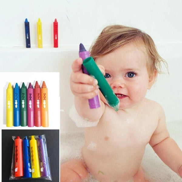 6pcs / set salle de bain crayon effaçable graffiti jouet doodle stylo pour  bébé enfants bain couleur: 6 couleurs (4 couleurs + 2 couleurs couleurs  répétitives) 