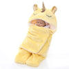 Couverture licorne jaune pour emmailloter votre enfant