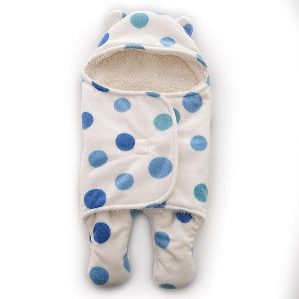 Couverture emmaillotée pour nouveau-né, couverture en peluche universelle  douce pour bébé bébé mignon ours poussette crib Wrap Hooded Warm Fleece  Sleeping Bag For 0-12 Mon