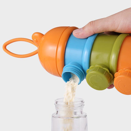 Boite doseuse poudre de lait multicolore pour bébé - Mon Petit Ange