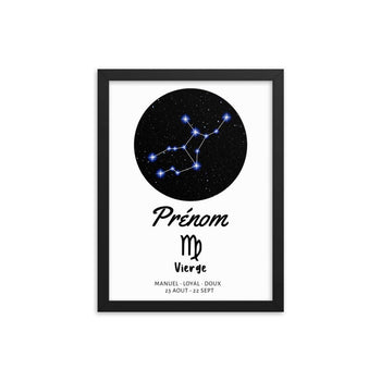 Tableau signe astrologique Vierge - Mon Petit Ange