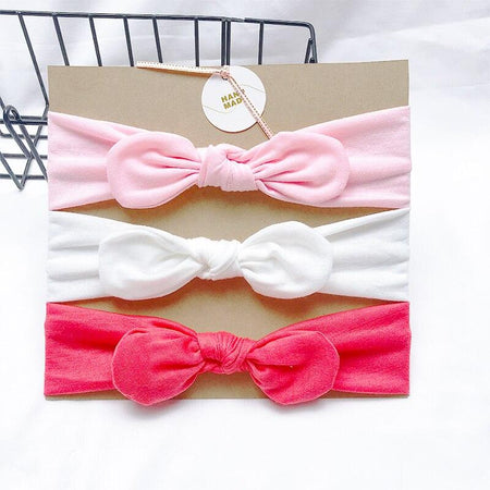 Bandeau fille rose blanc et rouge (lot de 3) - Mon Petit Ange