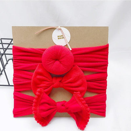 Bandeau fille rouge de 3 formes différentes (lot de 3) - Mon Petit Ange
