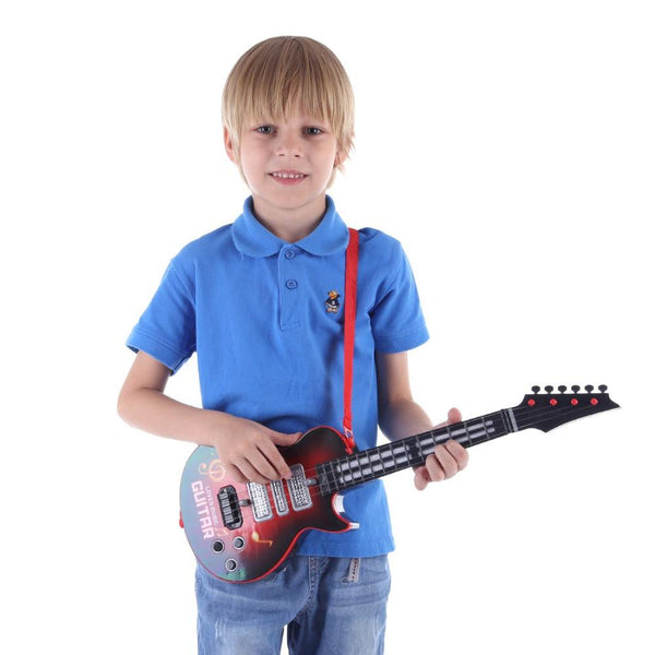Rpporm Toddler Enfants Guitare Avec Musique Légère Guitare Électrique Pour  Tout-Petits Filles Garçons Débutants Chaise Rose Kids Bands (Orange One  Size)