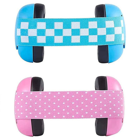 Protège oreille bleu et rose pour bébé