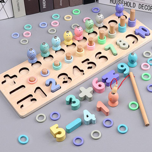 Jeux Éducatif Montessori Puzzles en Bois, Apprendre à Compter et