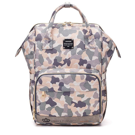 Sac a dos a langer de maternité pour les parents couleur camouflage