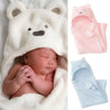 Sac de couchage petit ourson blanc bleu et rose pour bébé